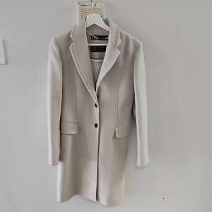 Zara Cream Women's Blazer Coat